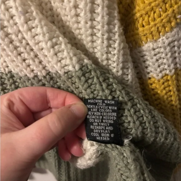 moon & madison Striped Knit Sweater Cozy Core Chunky Knit Teacher Vibes - Picture 4 of 4